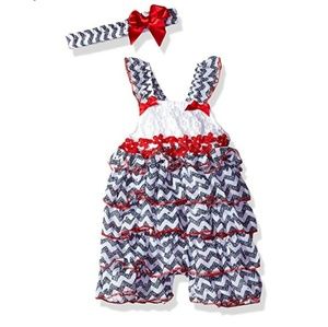Ruffle romper 4th of july NWT